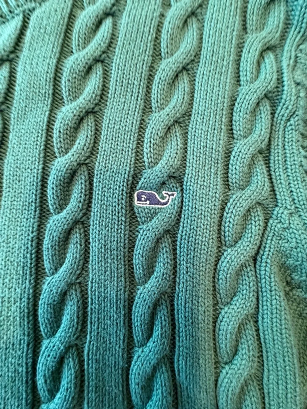 VINEYARD VINES HUNTER GREEN Men's Cable Knit Crewneck Sweater! XL